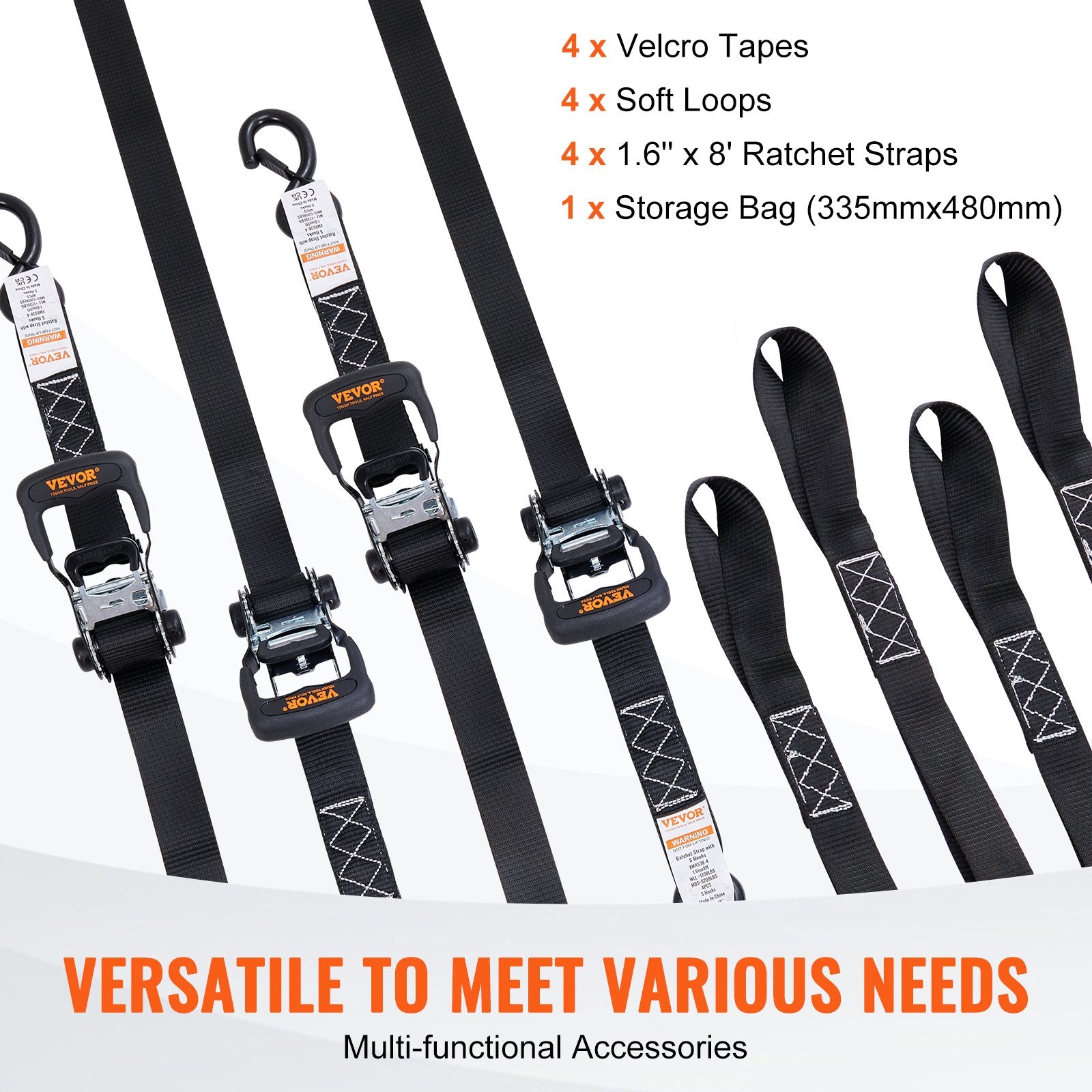4 Pack Ratchet Tie Down — view 6