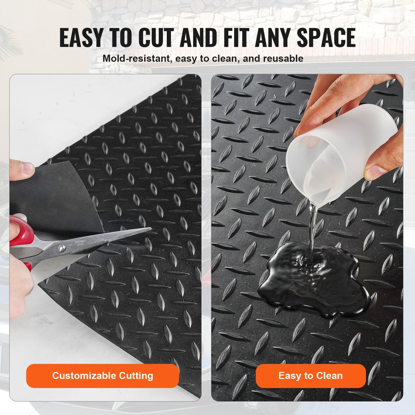 Diamond-Plate Rubber Flooring Roll, 3 — view 6
