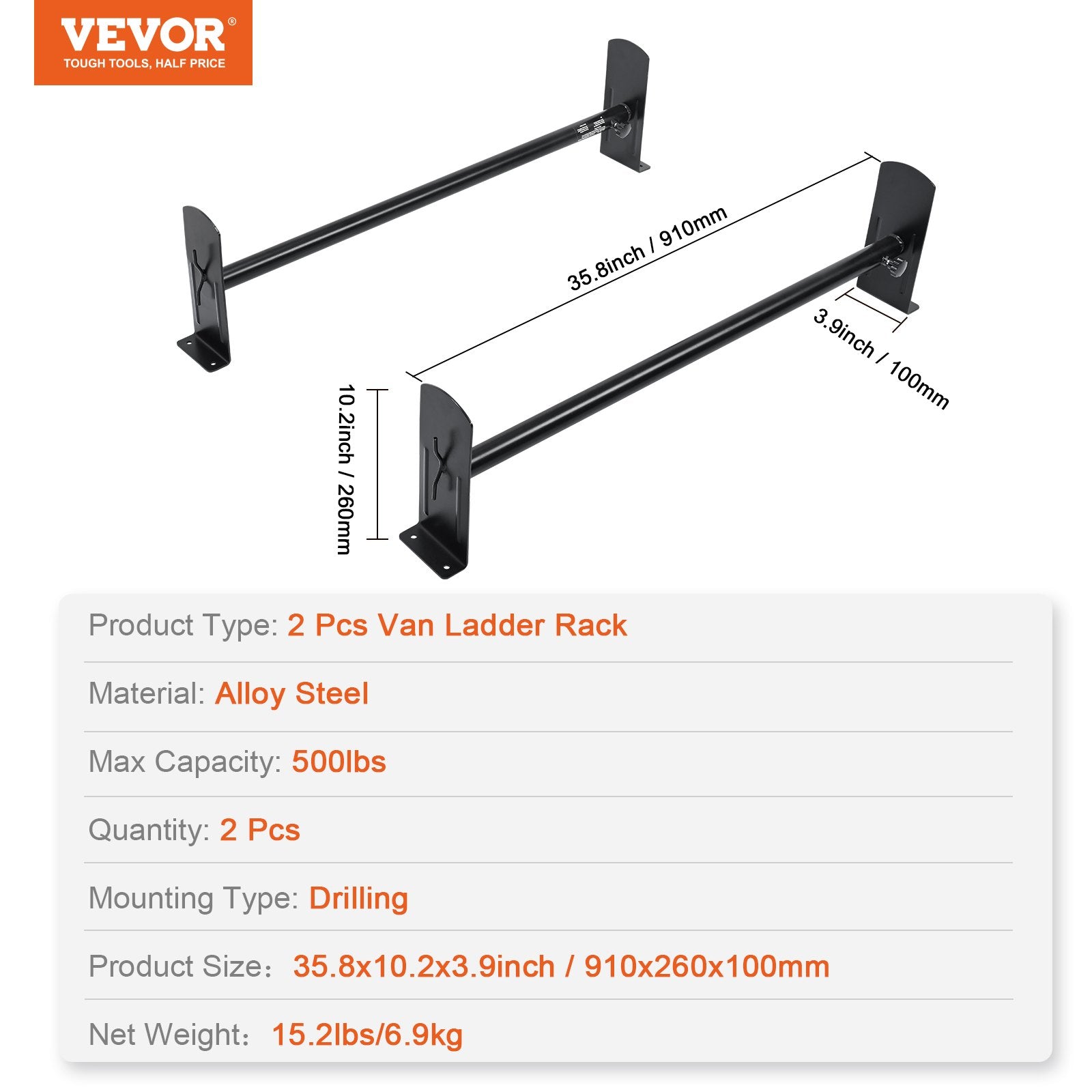 2 Bars Van Roof Ladder — view 8