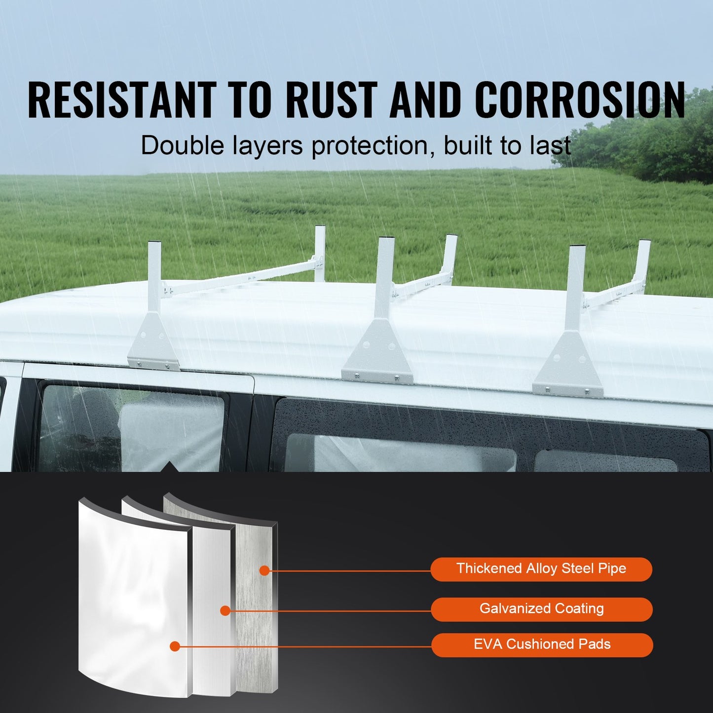 3-Bar Van Roof Ladder Rack — view 4