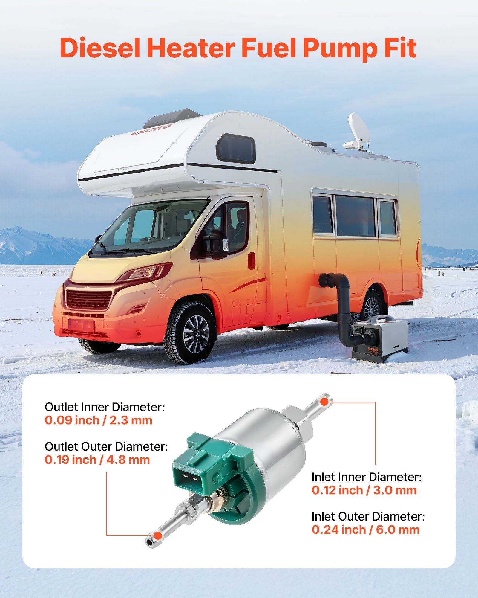 Diesel heater fuel dosing pump 12V 22 mL — view 3