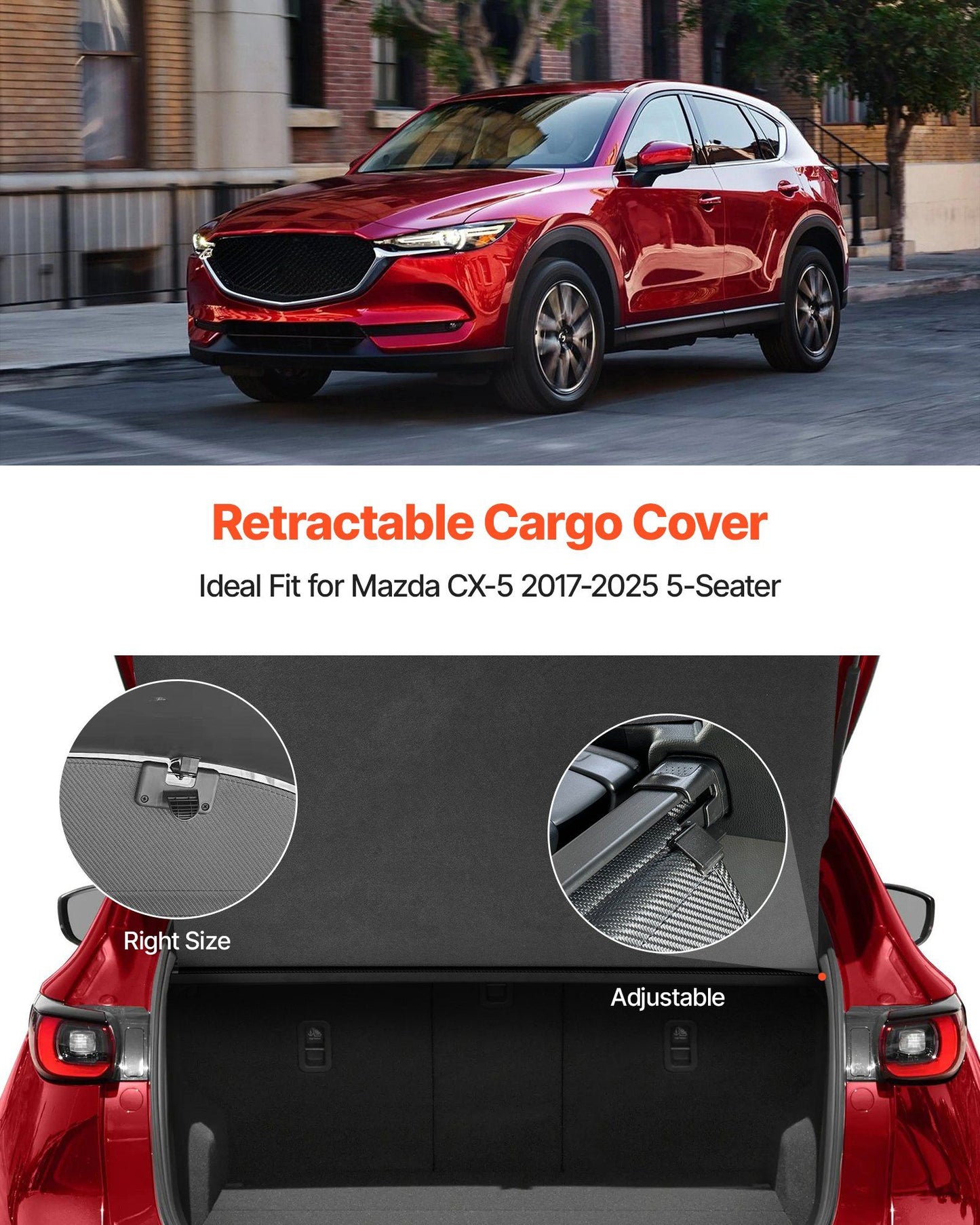 Retractable cargo cover for Mazda CX-5 — view 3