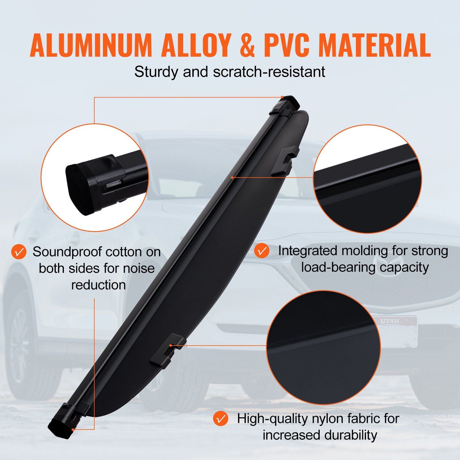 Waterproof retractable cargo cover for Mazda CX-5 — view 7