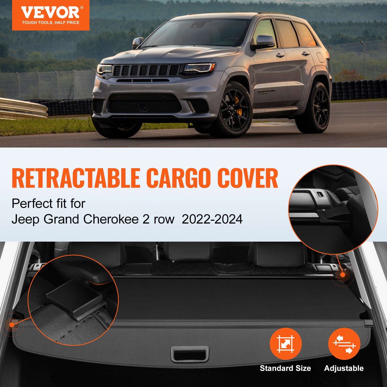Retractable Cargo Cover for Jeep — view 3