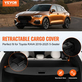 Toyota RAV4 2019-2025 retractable cargo cover — view 3