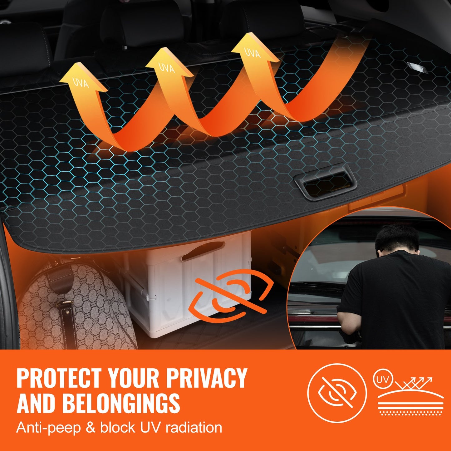 Toyota RAV4 2019-2025 retractable cargo cover — view 4