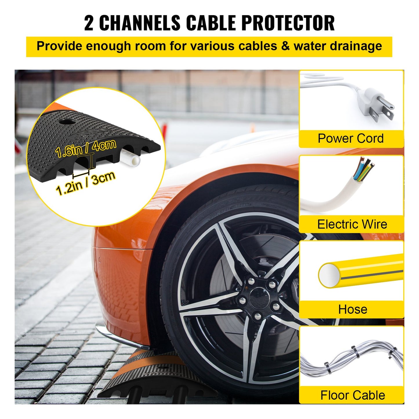 Rubber Speed Bump, 1 Pack — view 4