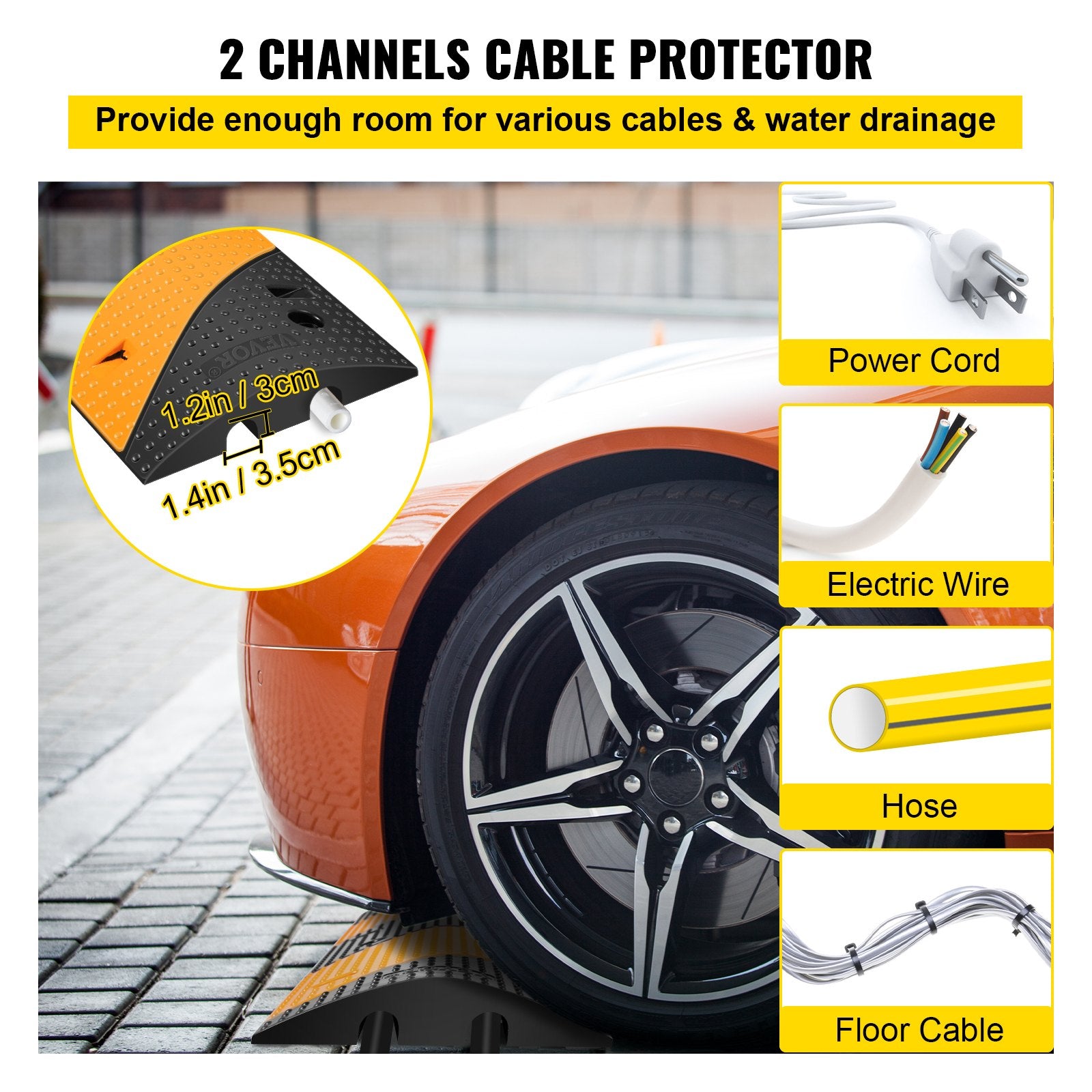 Rubber Speed Bump, 2 Pack — view 4