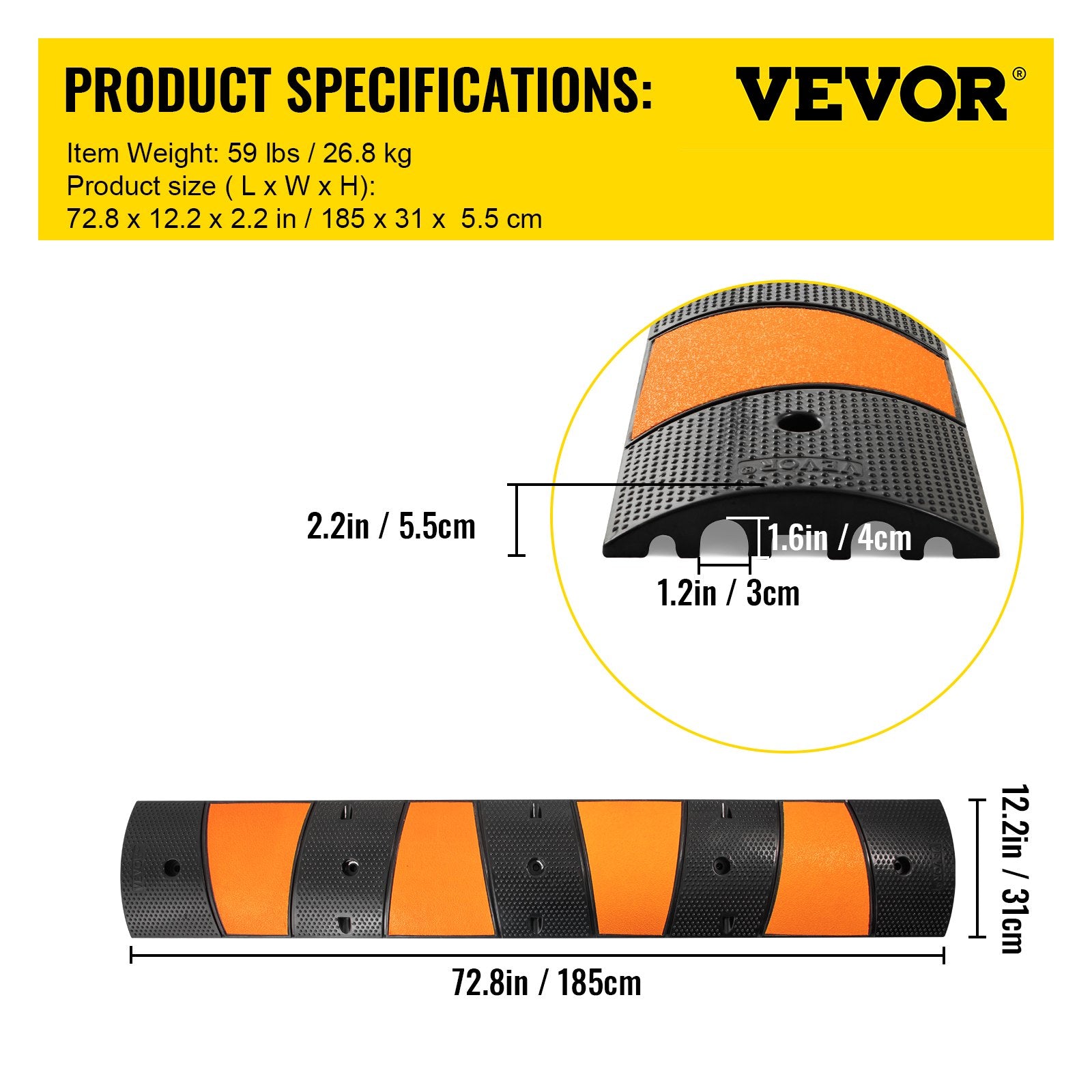 Rubber Speed Bump, 1 Pack — view 8