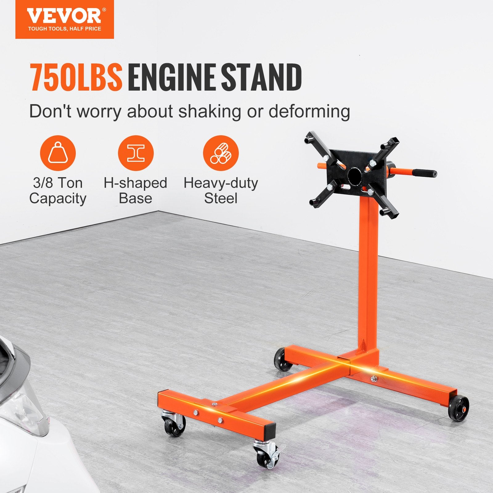 Engine Stand 750LBS Motor Hoist Dolly — view 3