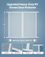 RV screen door protector, white — view 3
