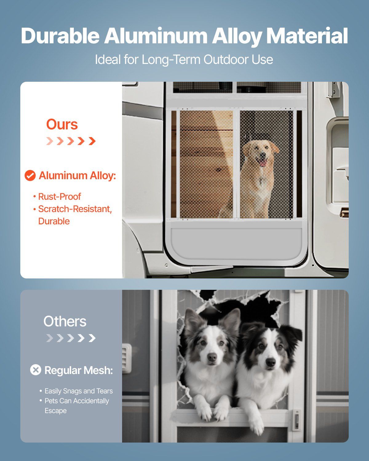 RV screen door protector, white — view 4