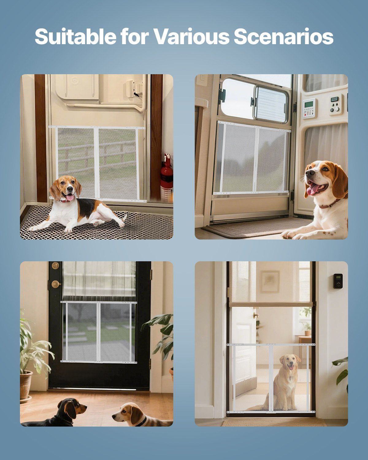 RV screen door protector, white — view 7