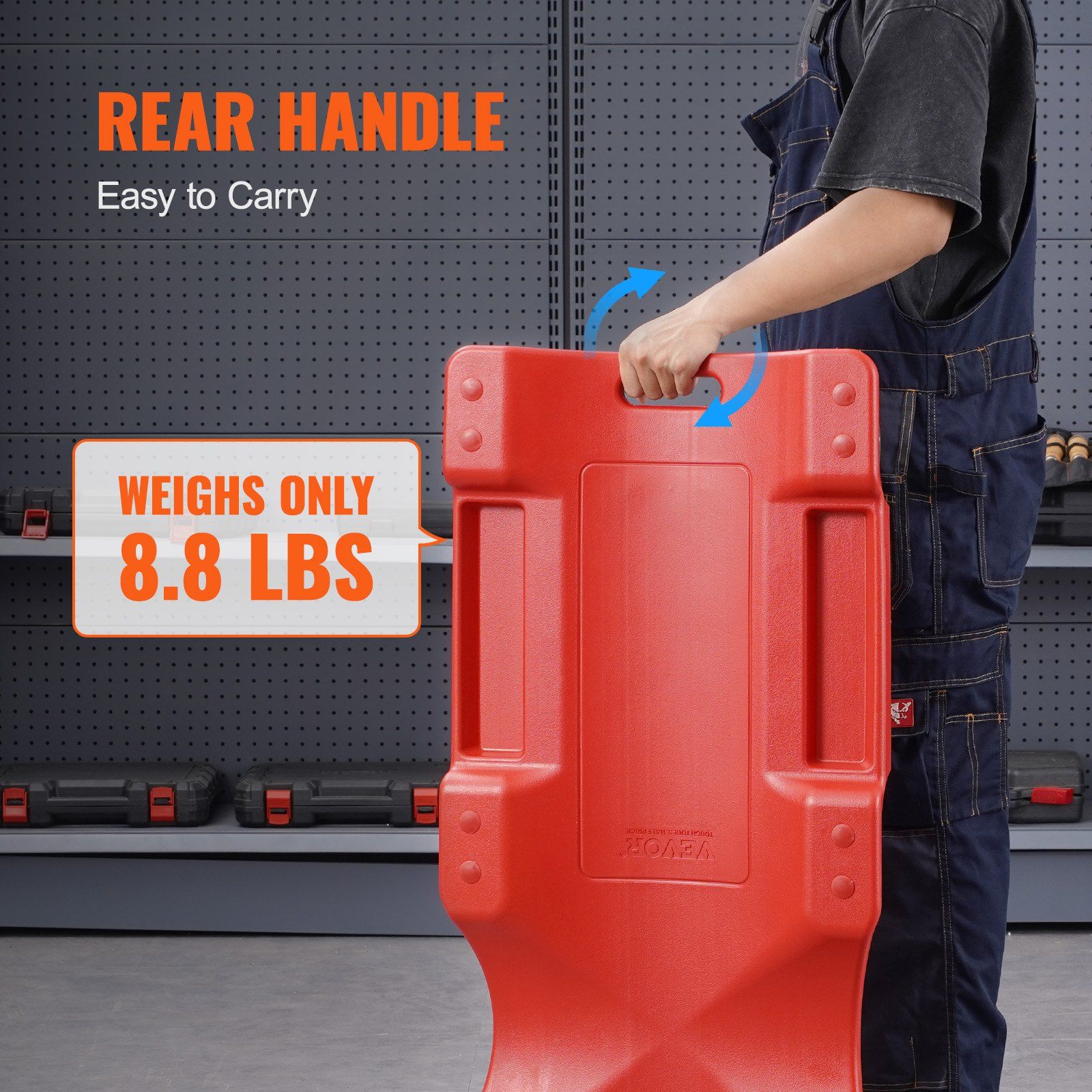 Mechanic plastic rolling garage creeper 914 mm — view 7
