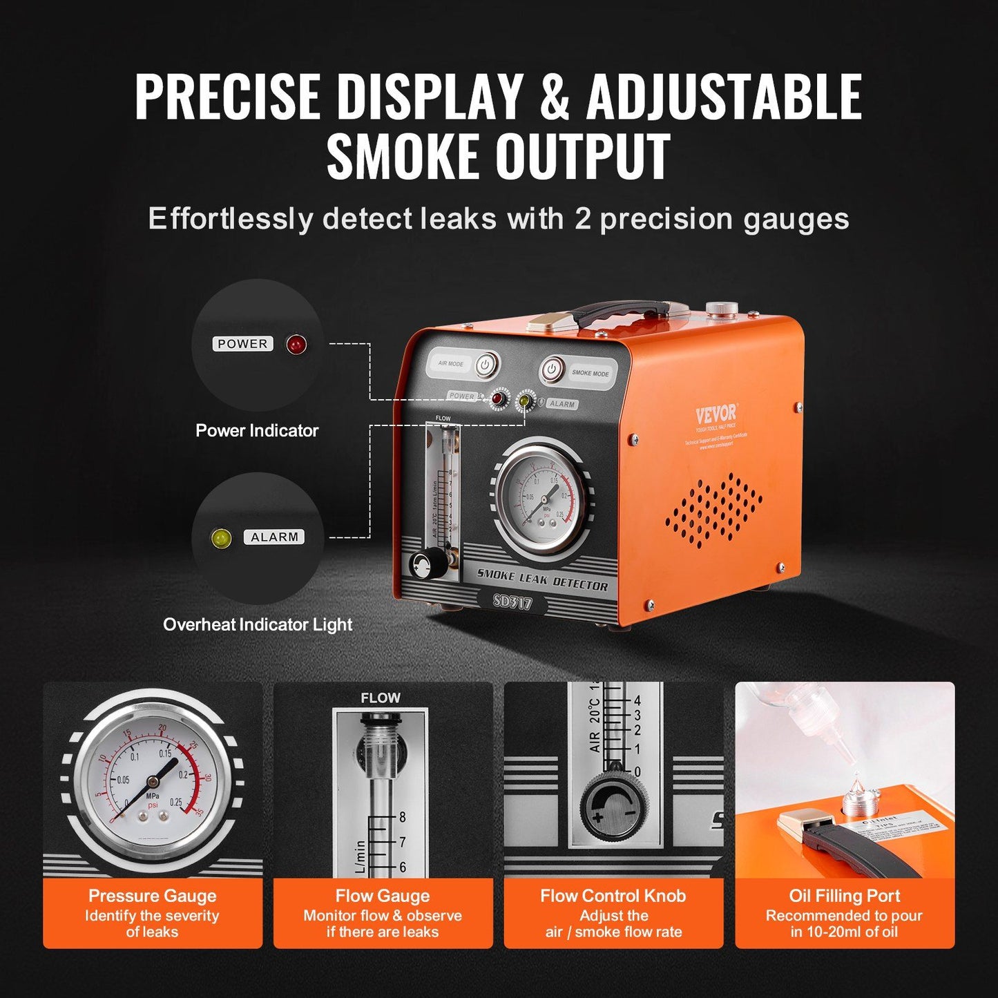 Automotive EVAP smoke machine leak detector — view 6