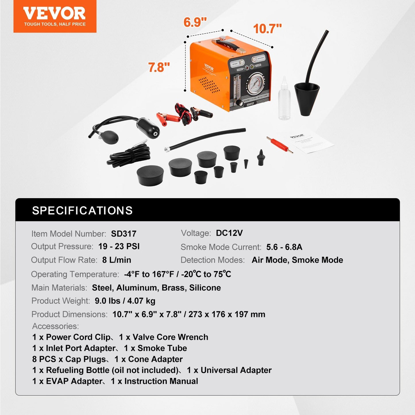 Automotive EVAP smoke machine leak detector — view 8