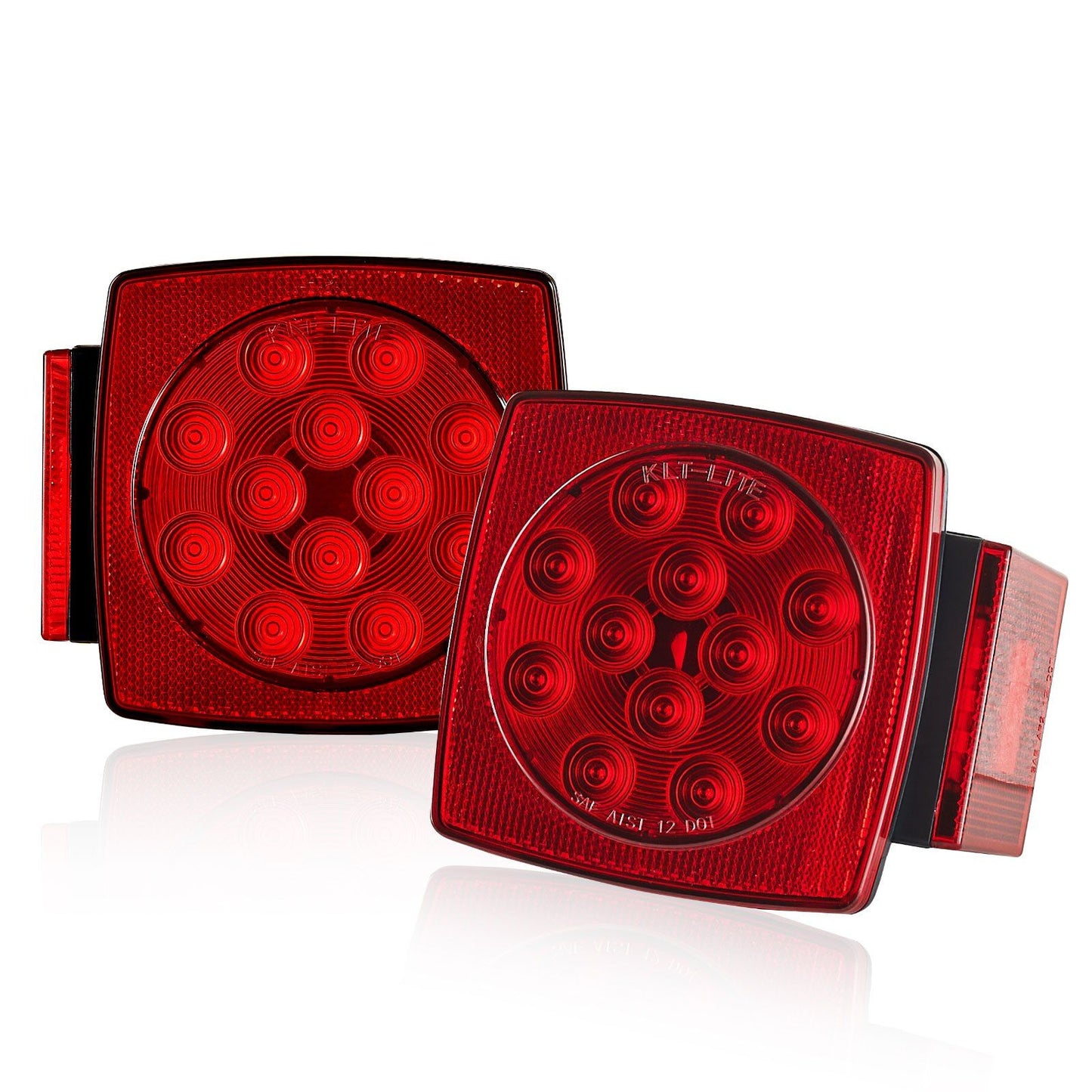 LED trailer tail lights kit with wiring harness — view 2