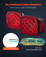 LED trailer tail lights kit with wiring harness — view 6
