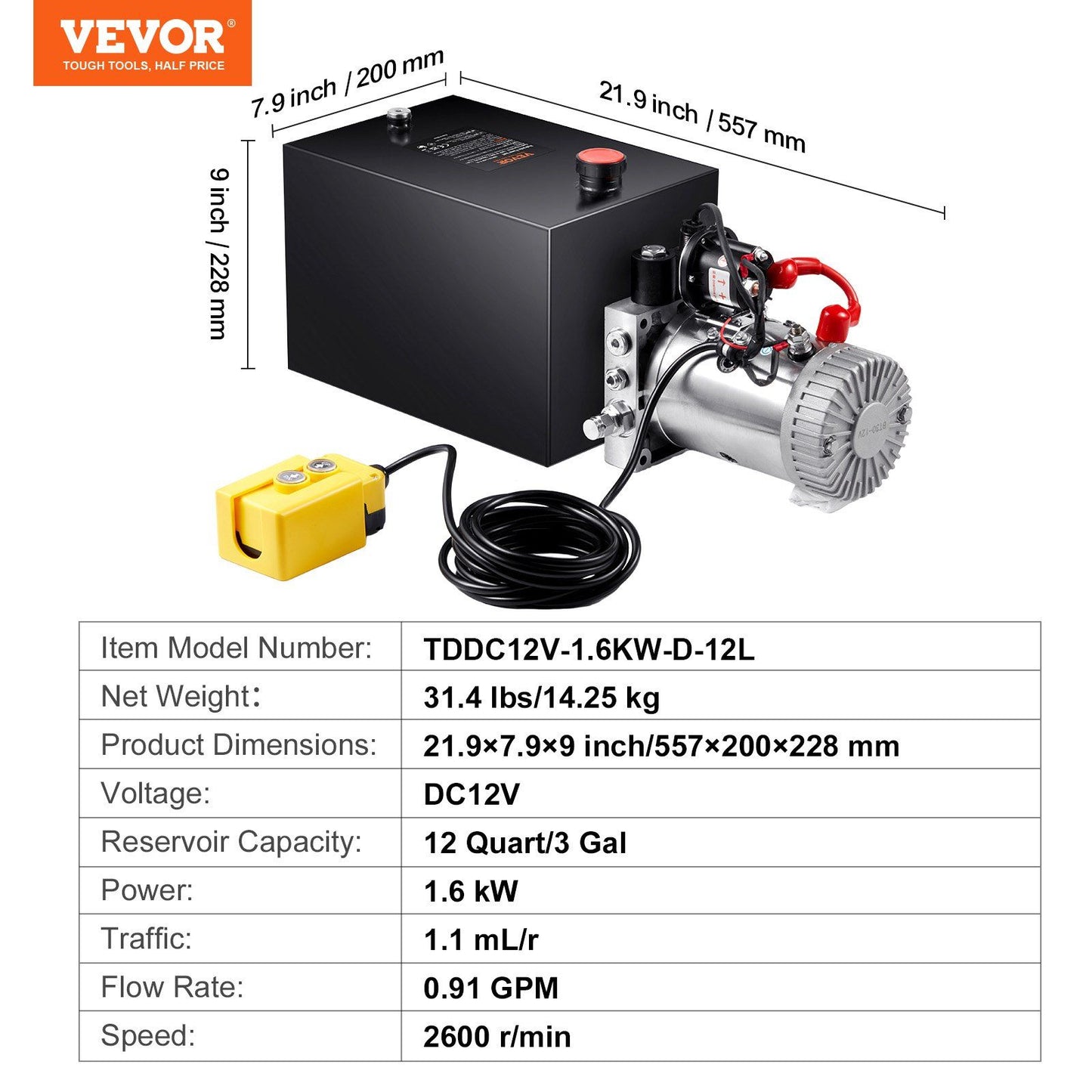 Hydraulic Pump 12 Quart Hydraulic Power Unit — view 8