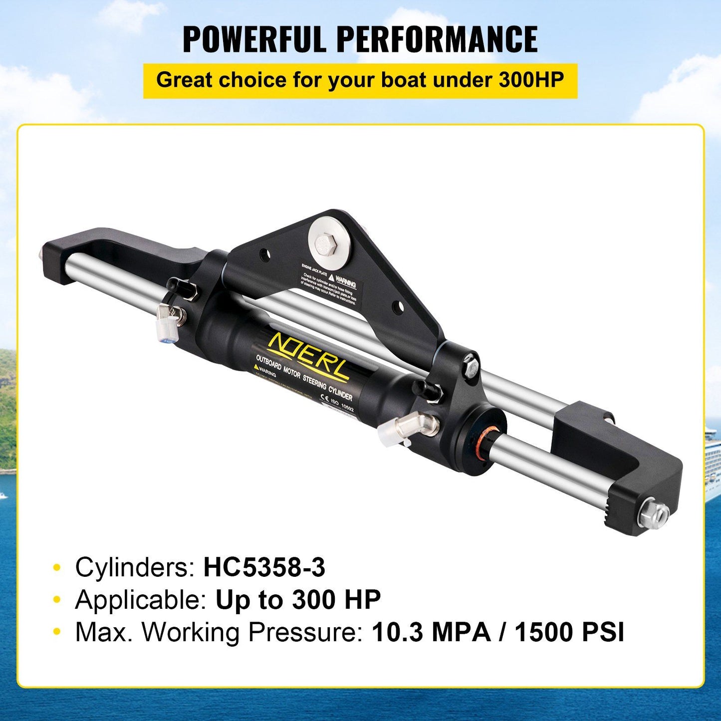 HC5358-3 hydraulic outboard steering cylinder — view 4