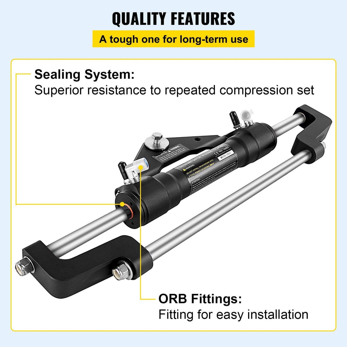 HC5358-3 hydraulic outboard steering cylinder — view 6