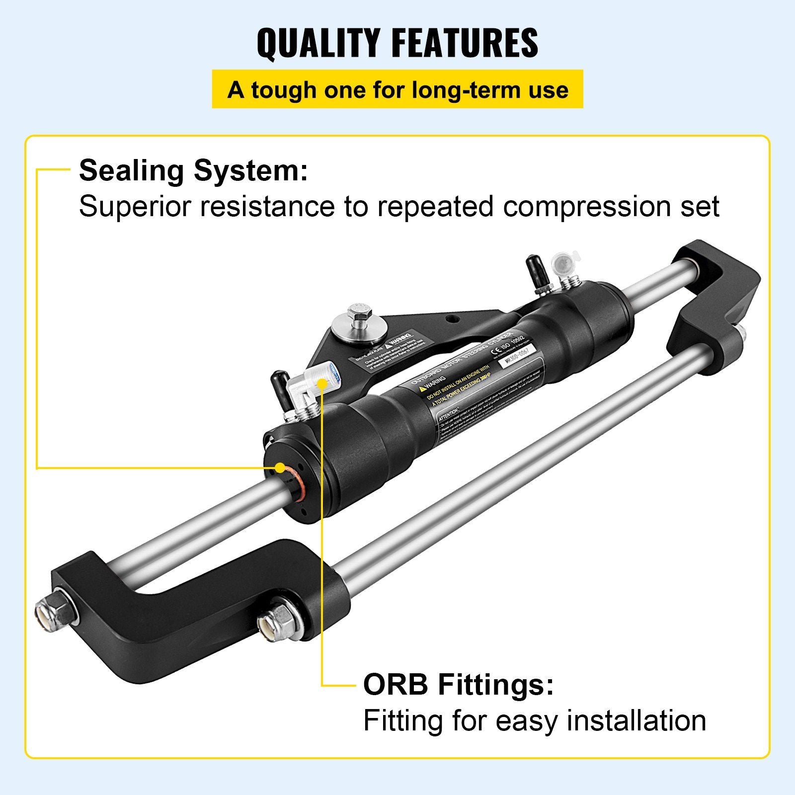 HC5358-3 hydraulic outboard steering cylinder — view 6
