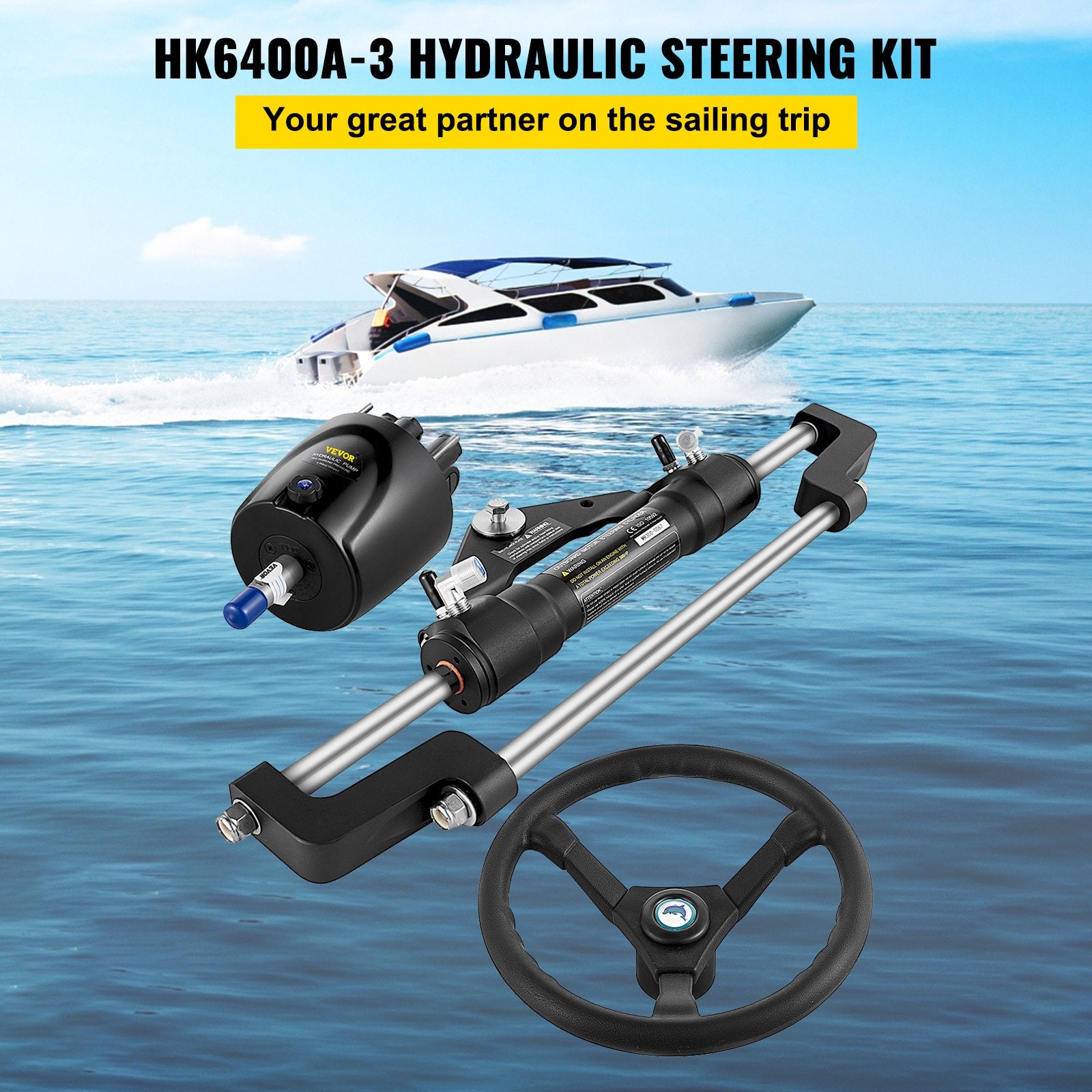 Hydraulic Steering Kit 300HP, Hydraulic — view 3