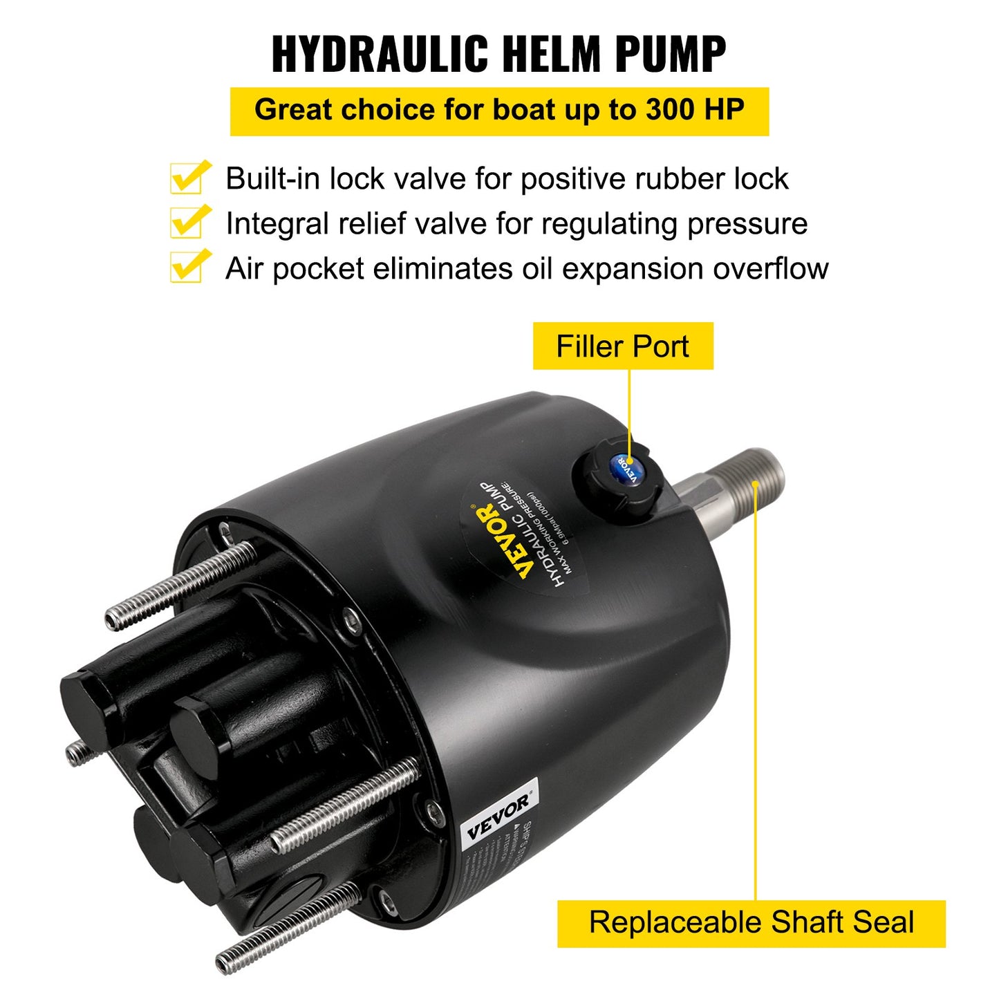 Hydraulic Steering Kit 300HP, Hydraulic — view 6