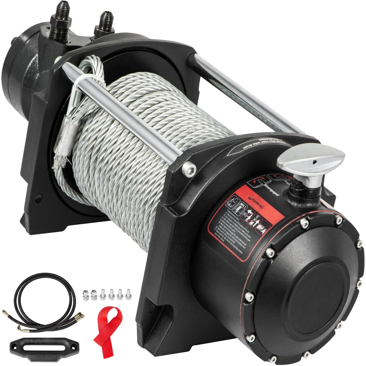 Industrial Hydraulic Winch 4535kg, Hydraulic — view 2