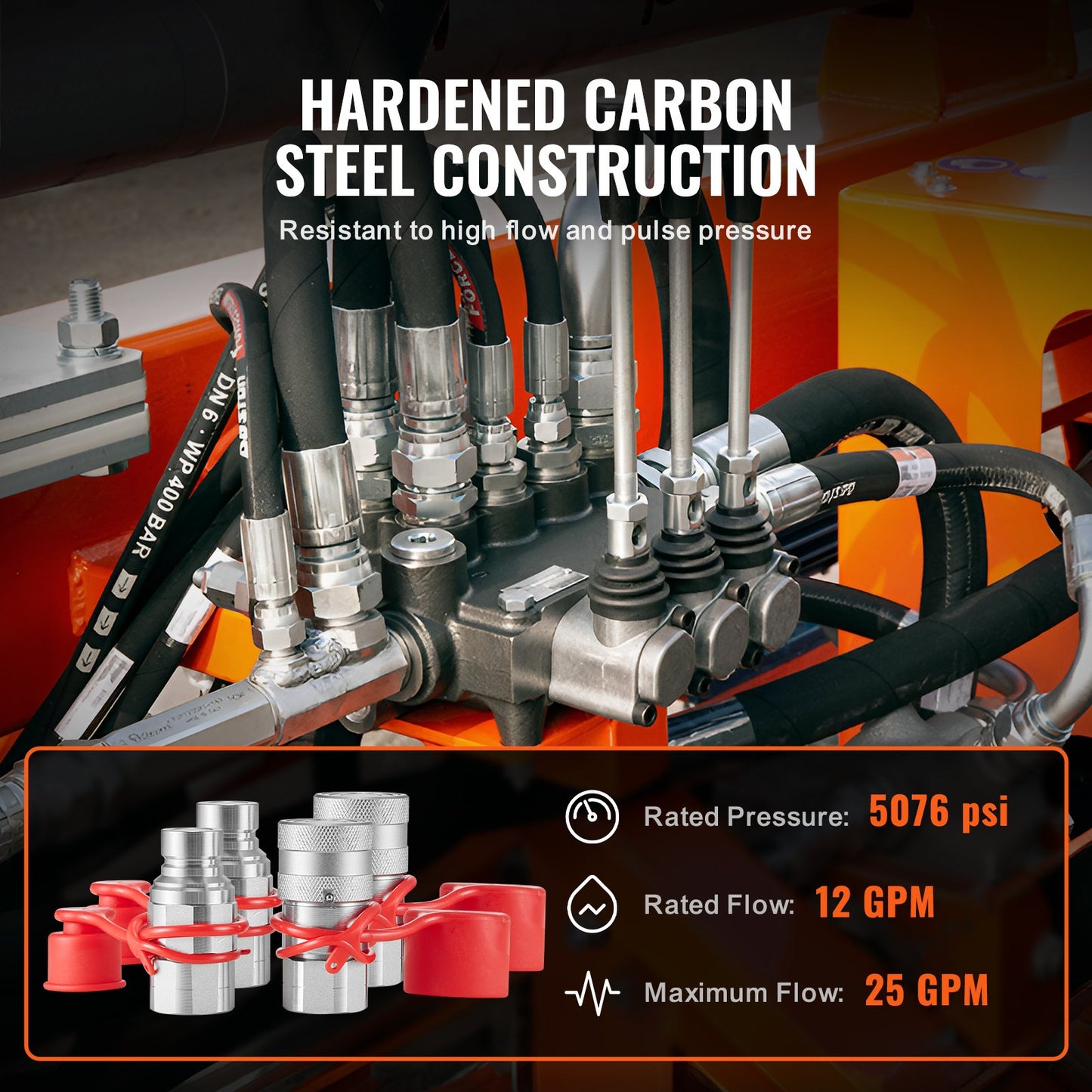 1/2 Flat Face Hydraulic Couplers — view 5