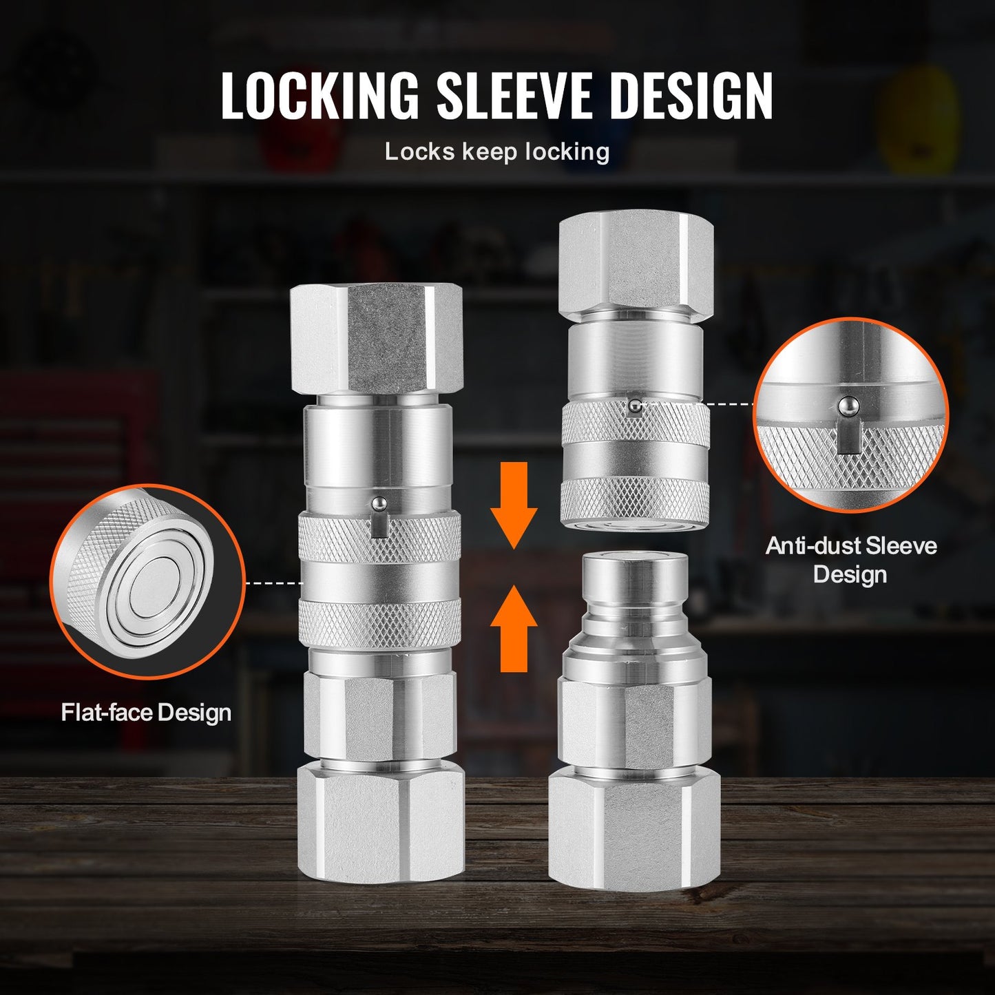 1/2 Flat Face Hydraulic Couplers — view 4
