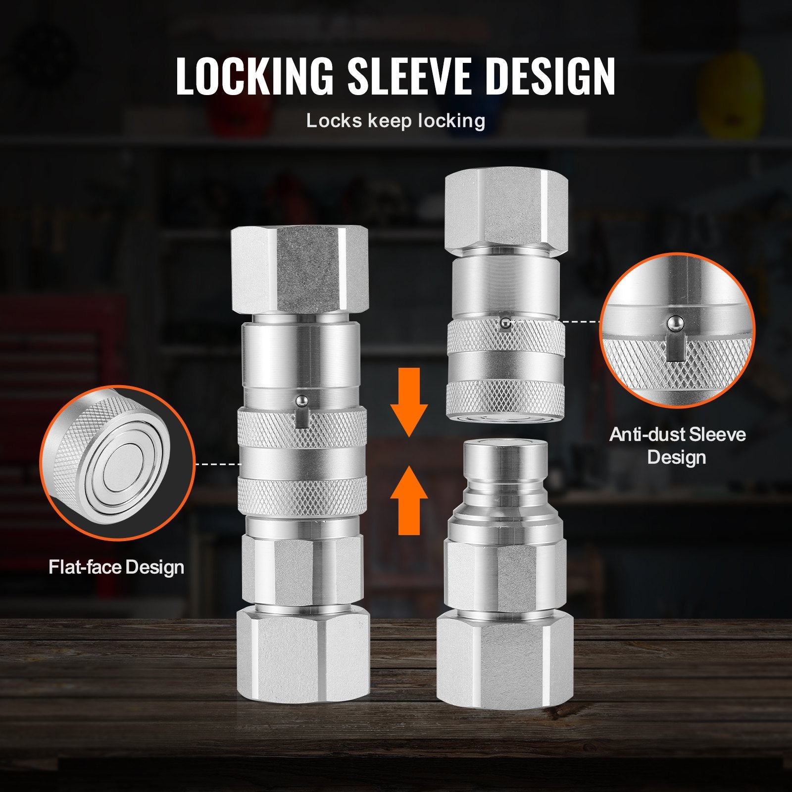 1/2 Flat Face Hydraulic Couplers — view 4