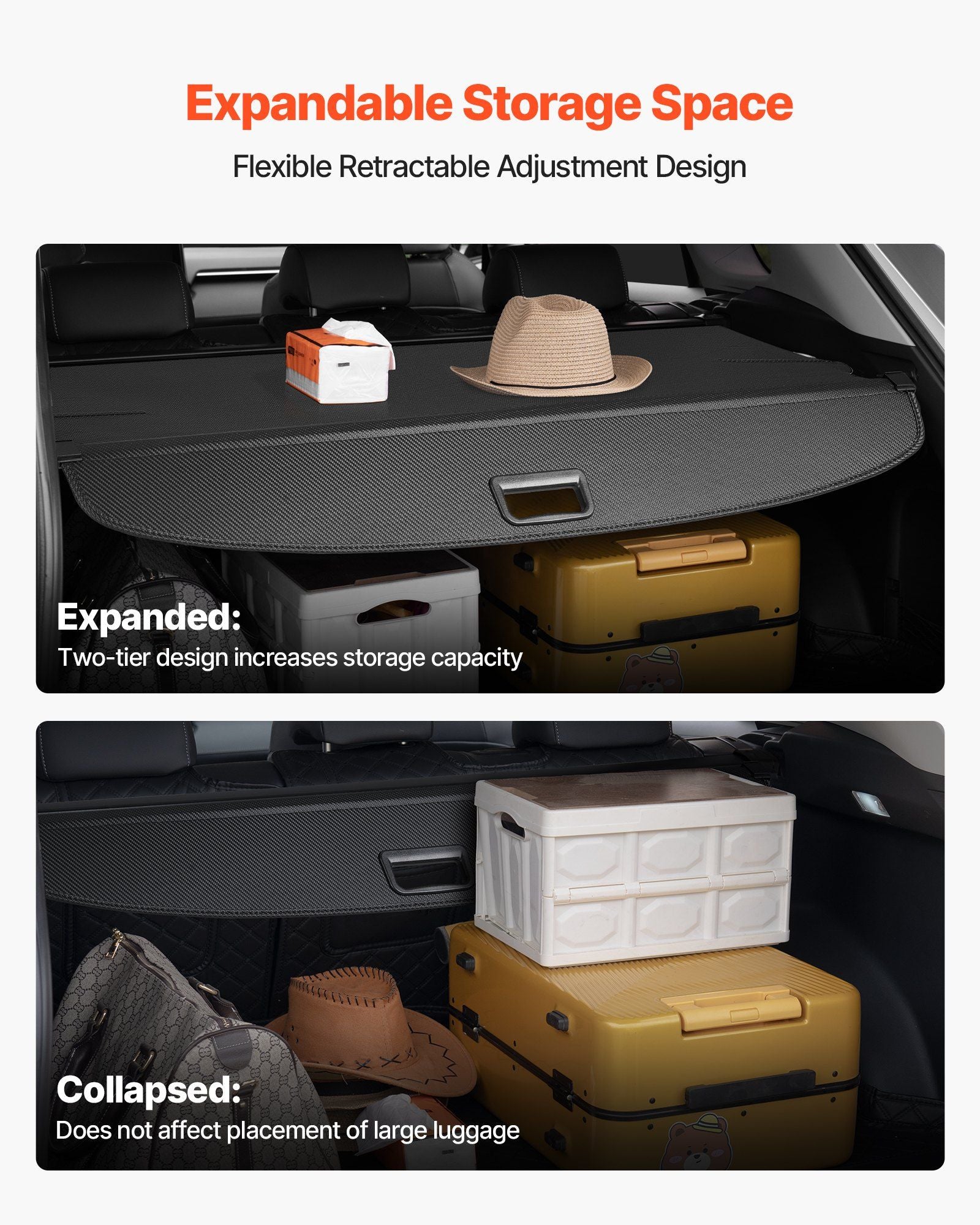 Retractable cargo cover for GMC Terrain, Equinox — view 5
