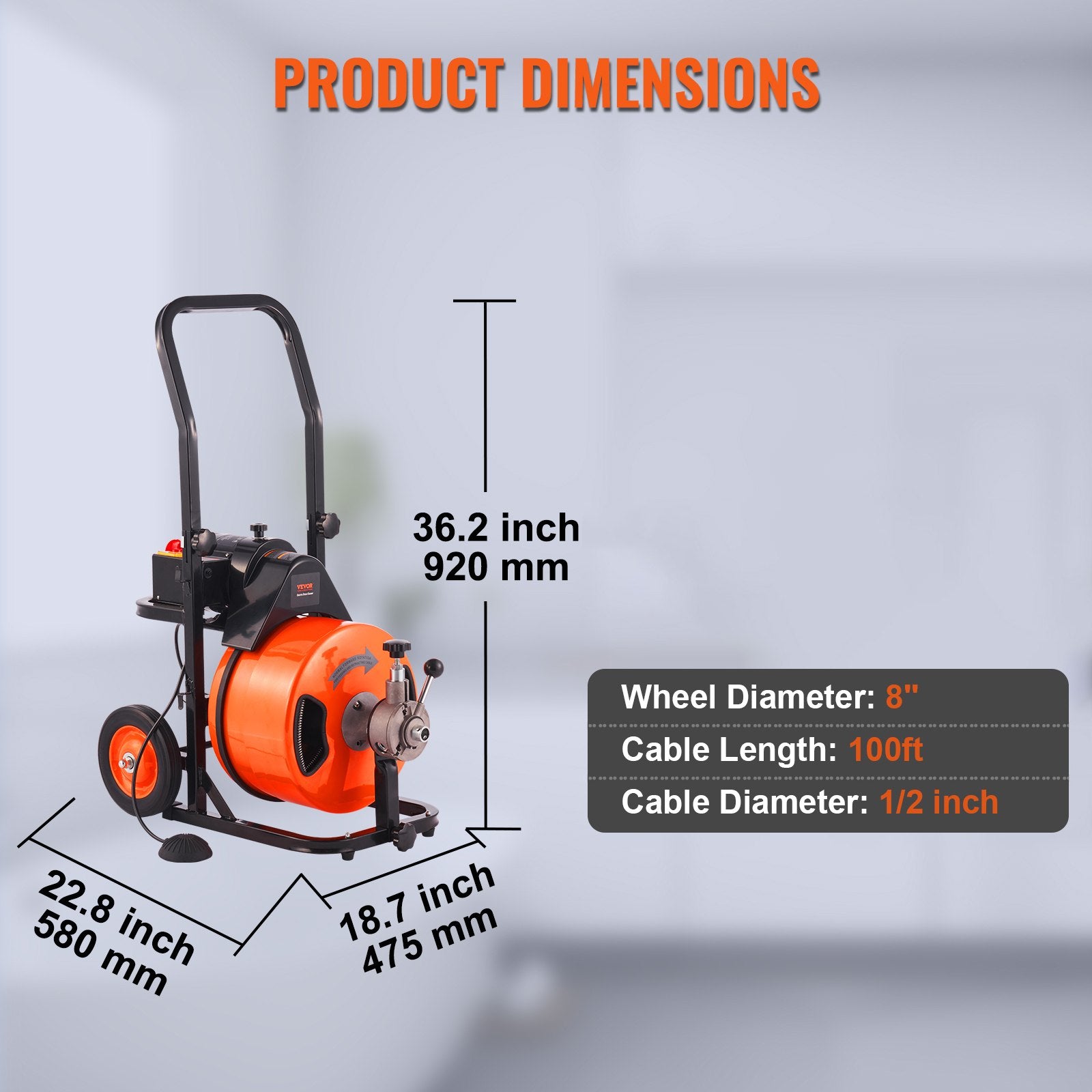 100FT x 1/2Inch Drain Cleaner — view 8