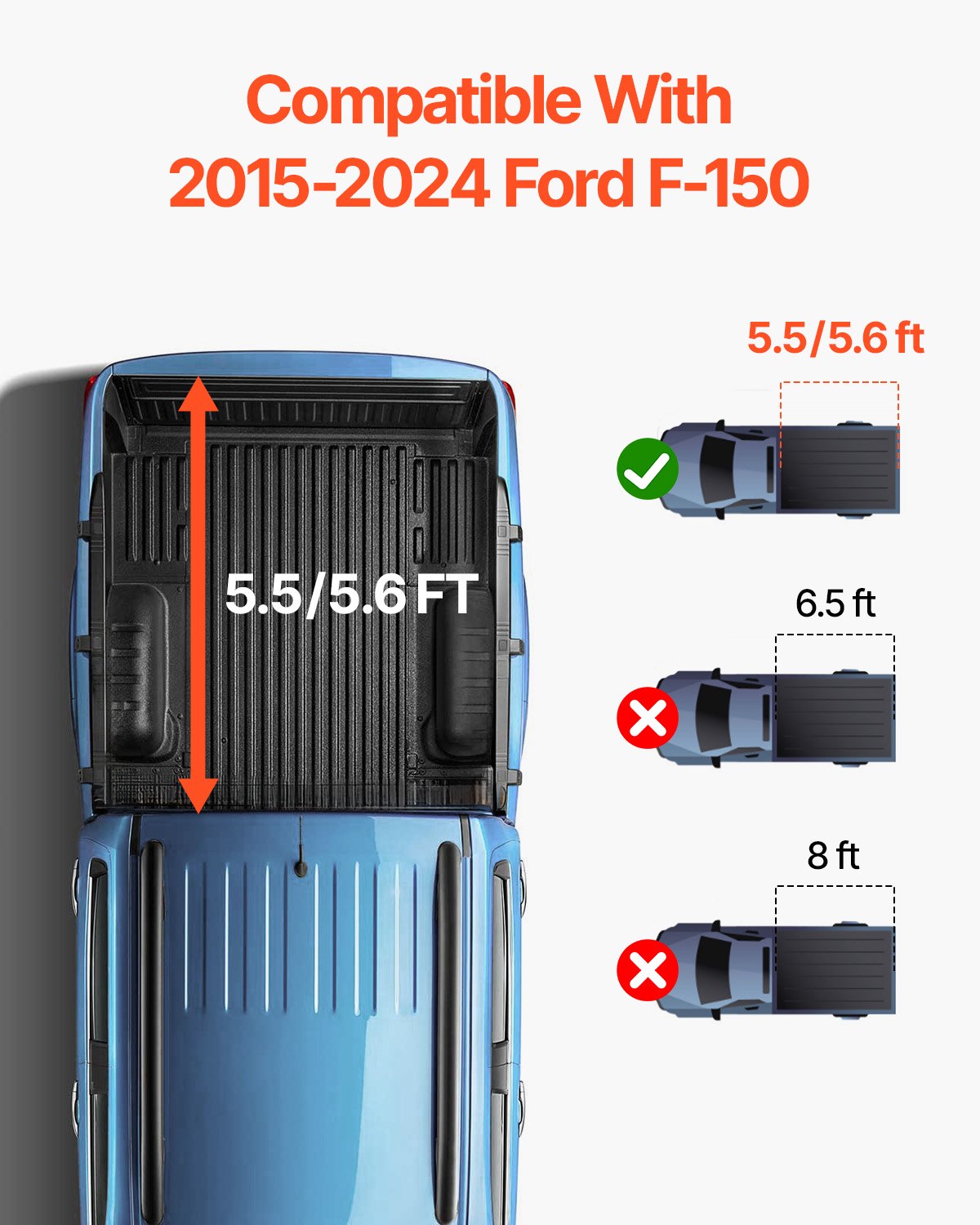 Tri-Fold Truck Bed Tonneau Cover — view 3