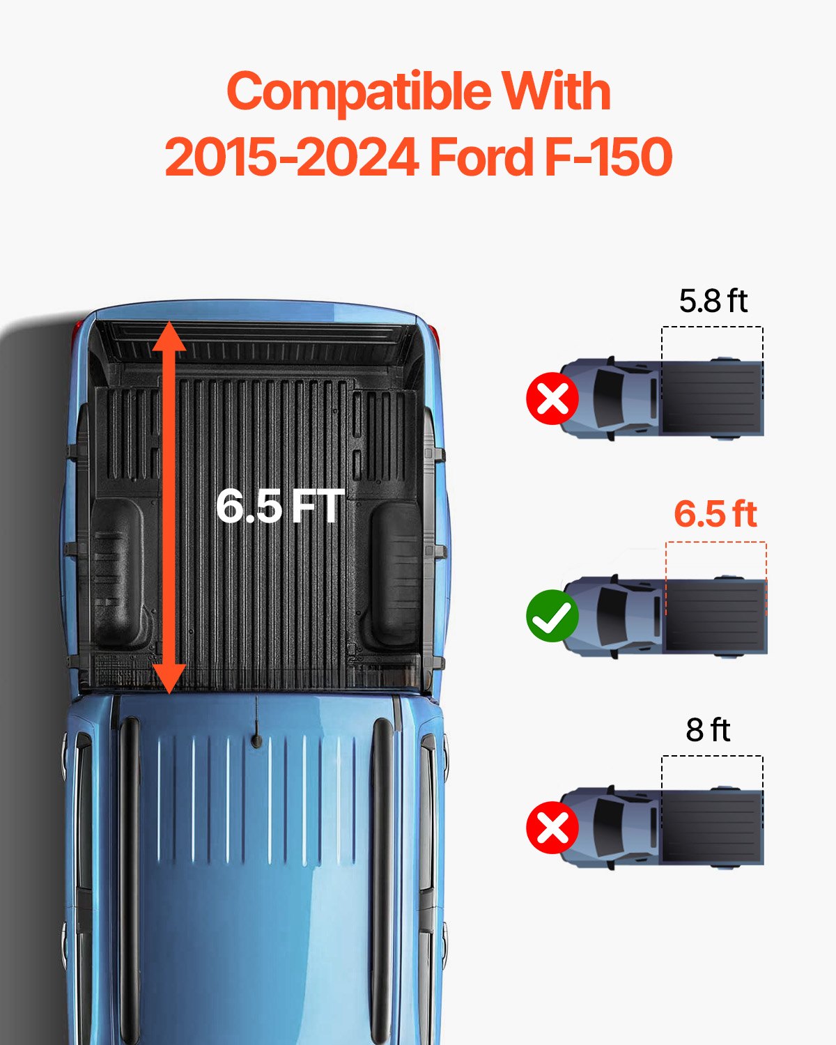 Tri-Fold Truck Bed Tonneau Cover — view 3
