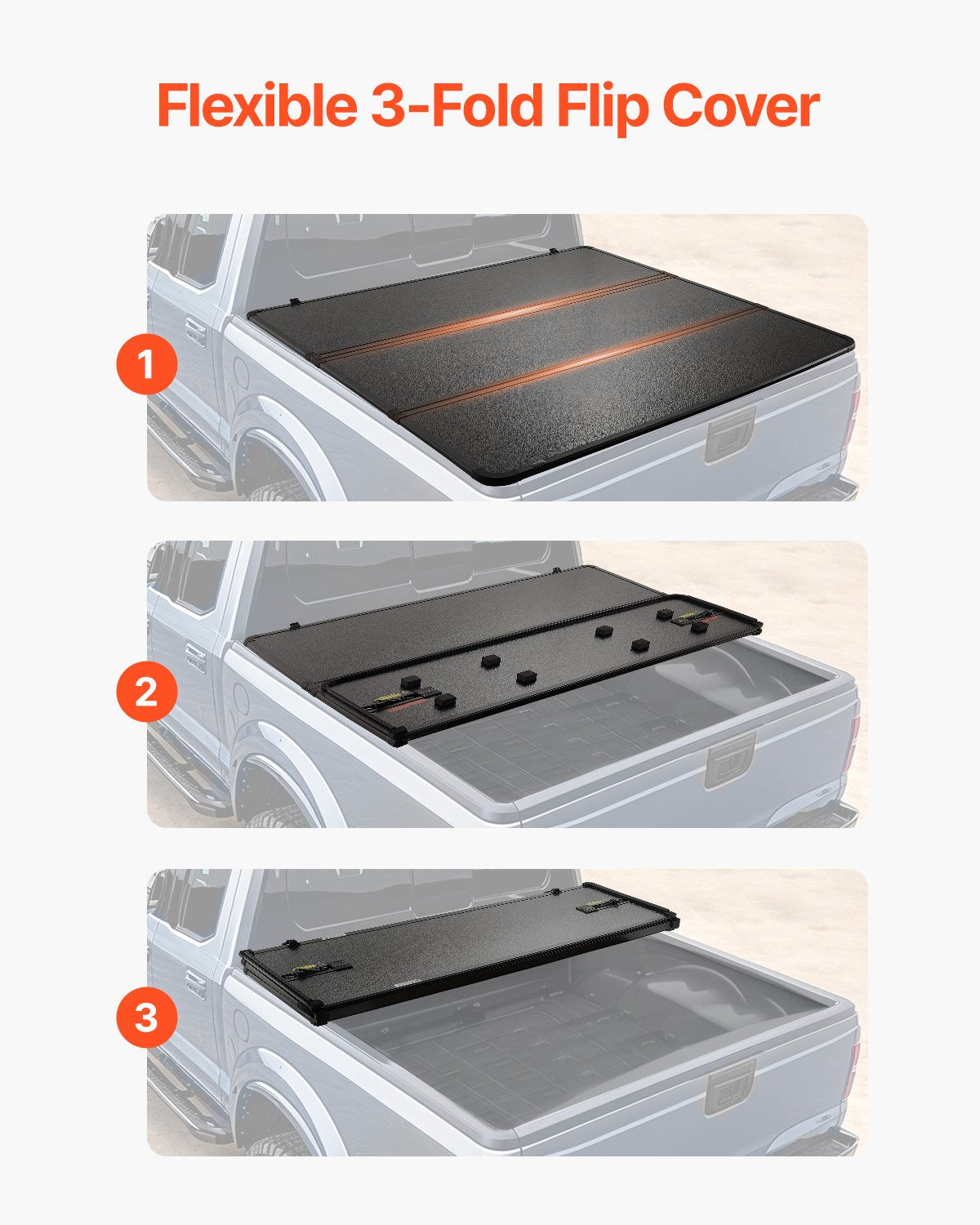 Tri-Fold Truck Bed Tonneau Cover — view 4