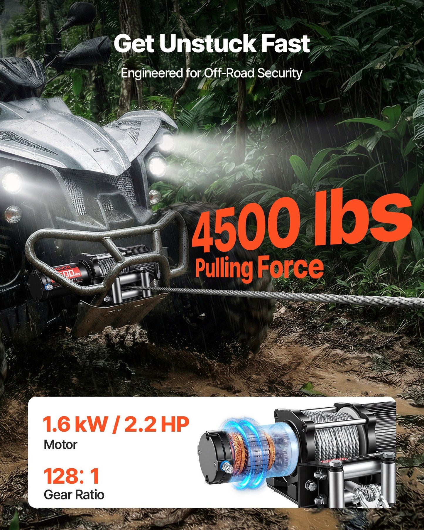 2041 kg Electric Winch — view 3
