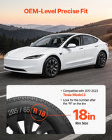 Tesla Model 3 18 inch hubcaps set of 4 — view 3