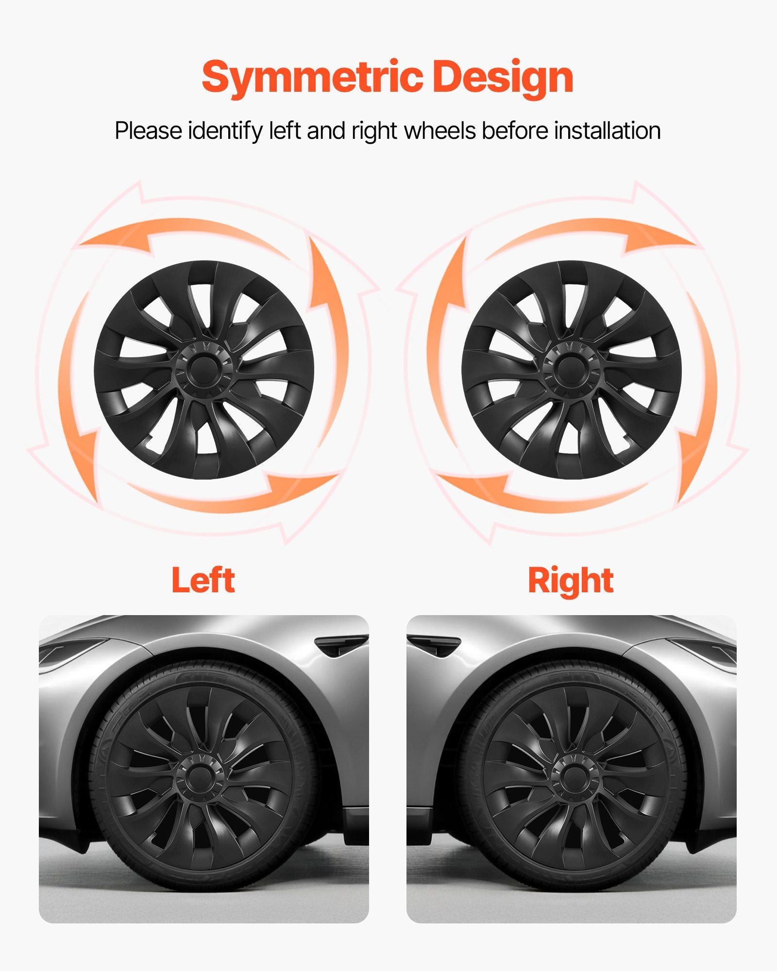 Tesla Model 3 18 inch hubcaps set of 4 — view 7