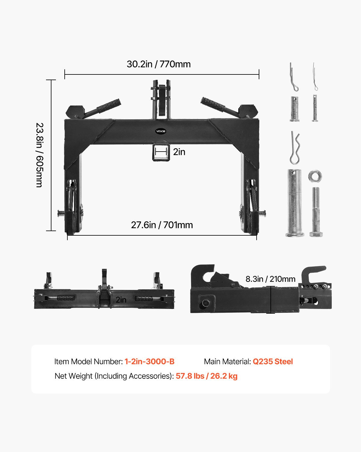 3-Point Quick Hitch with 2 — view 8