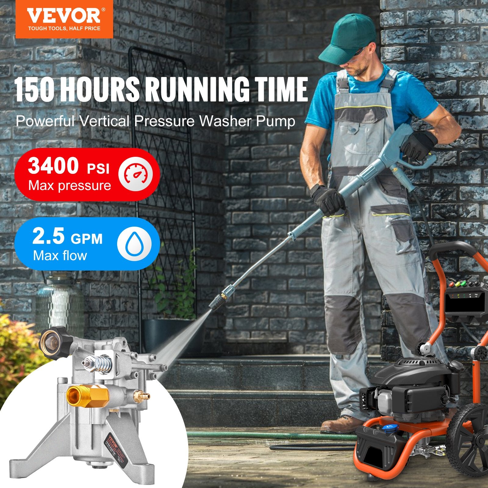 Pressure Washer Pump, 22 mm — view 3