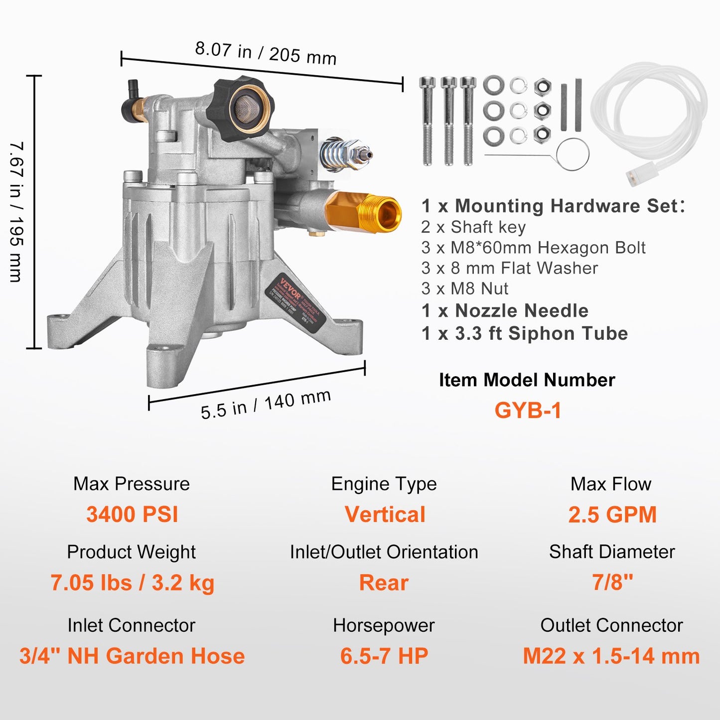 Pressure Washer Pump, 22 mm — view 8