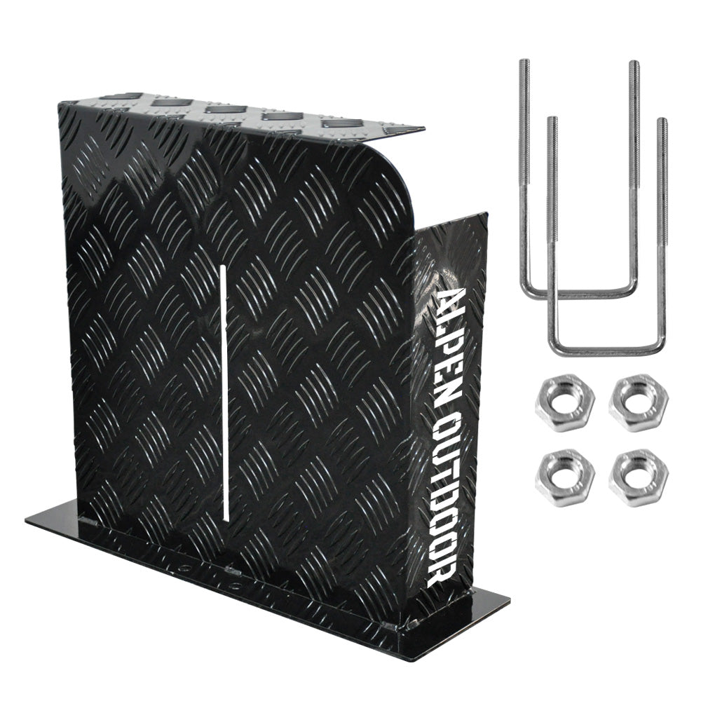 Alpen black aluminium fuel tank cover — view 2