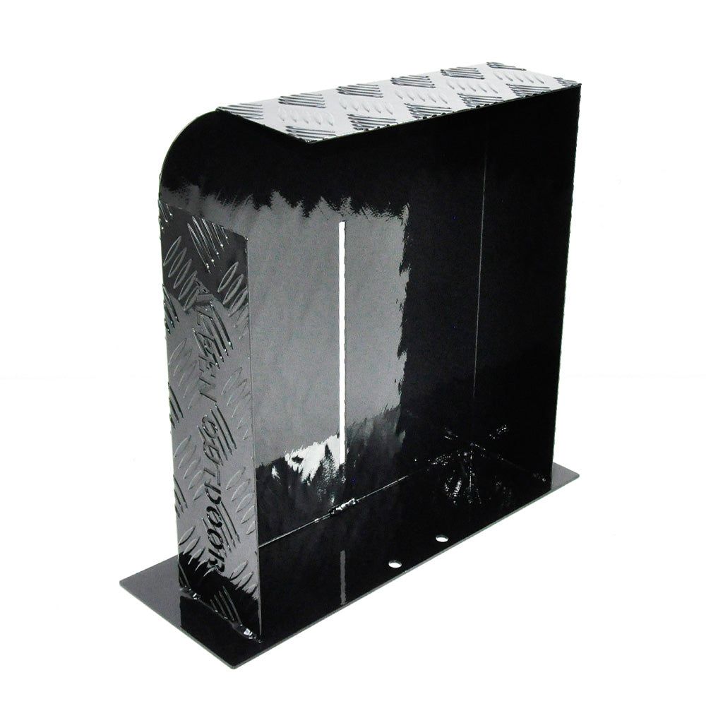 Alpen black aluminium fuel tank cover — view 3