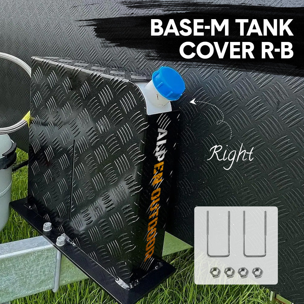 Alpen black aluminium fuel tank cover — view 4