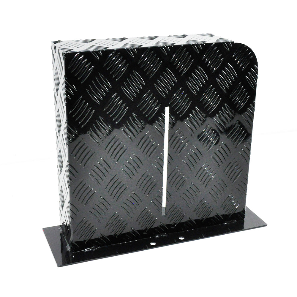 Alpen black aluminium fuel tank cover — view 8