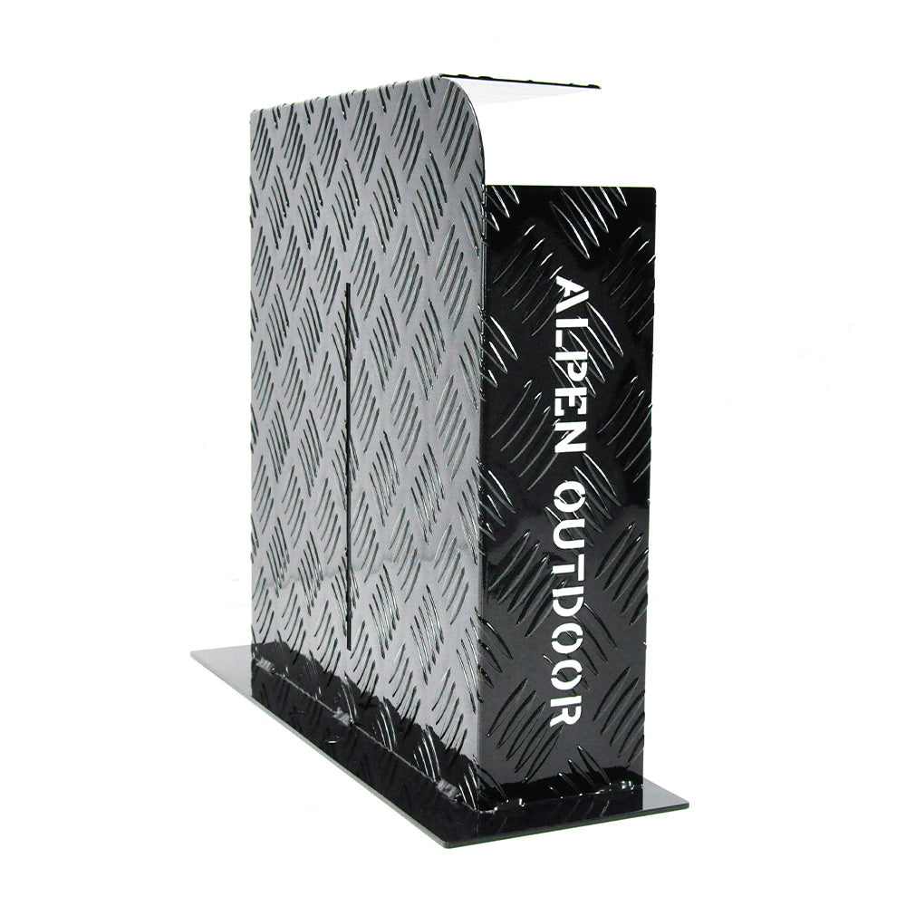Alpen black aluminium fuel tank cover — view 10