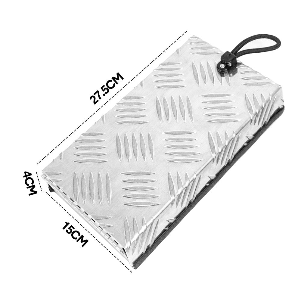 Silver aluminium Truma cowl cover 27x15x4cm — view 9