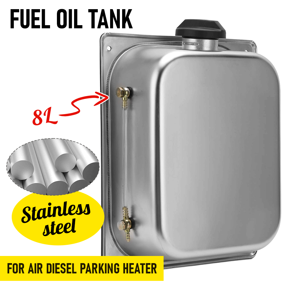 8L stainless steel portable fuel tank — view 3